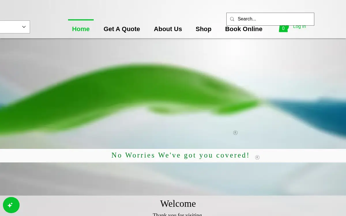 Homepage of Cover Me Clean, LLC