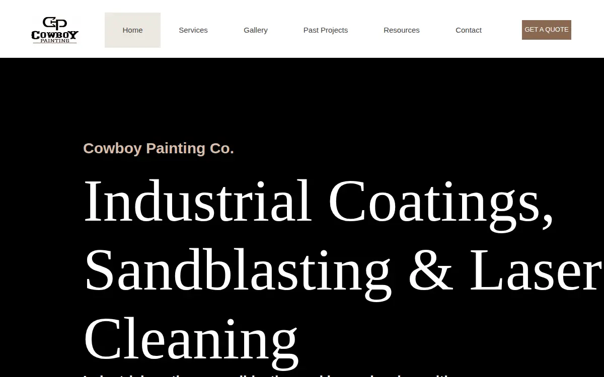 Homepage of Cowboy Painting Company LLC