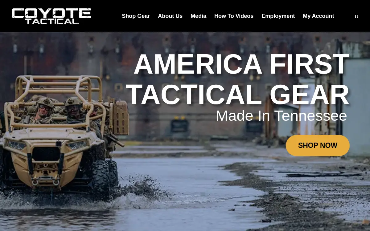 Homepage of Coyote Tactical Solutions LLC