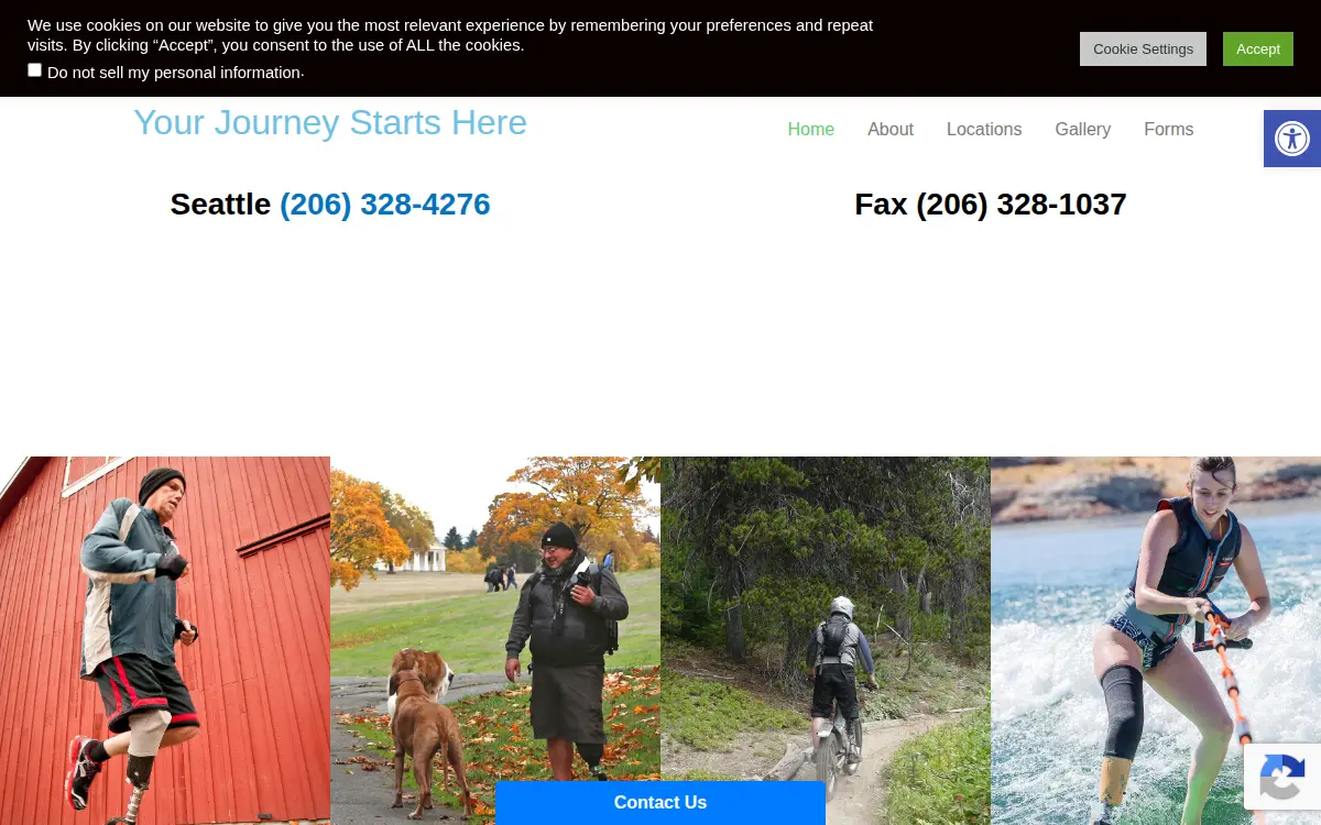 Homepage of Center for Prosthetics Orthotics, INC