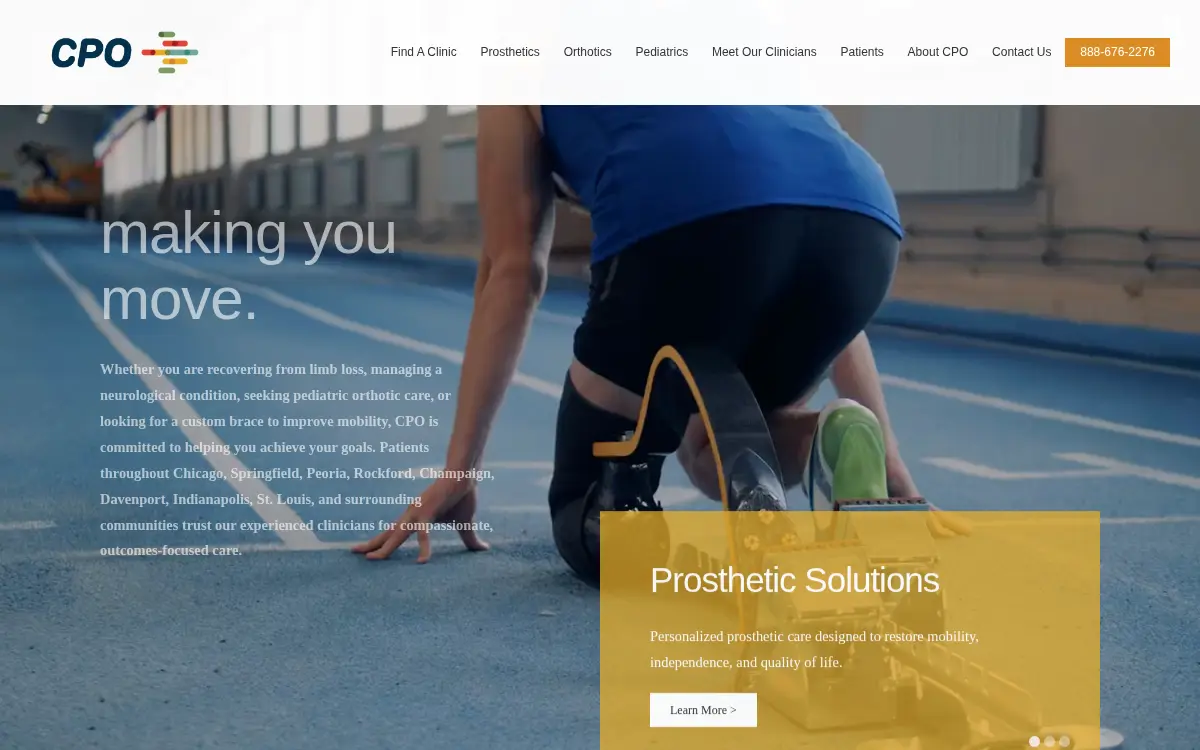 Homepage of Quad City Prosthetic INC