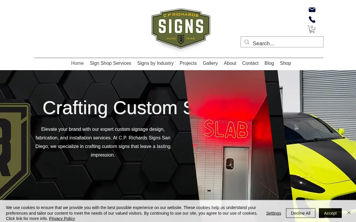 Homepage of C.p. Richards Signs, INC.