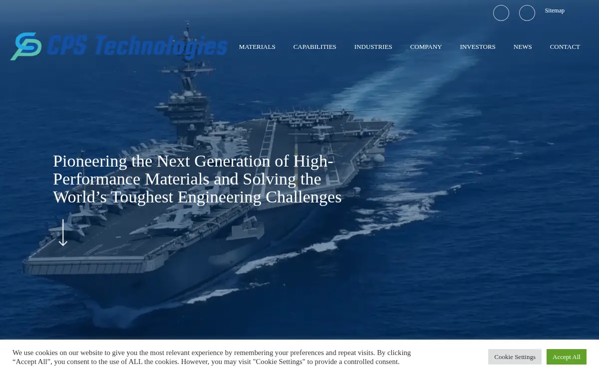 Homepage of Cps Technologies CORP.