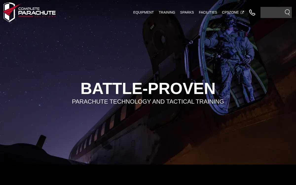 Homepage of Complete Parachute Solutions, INC.