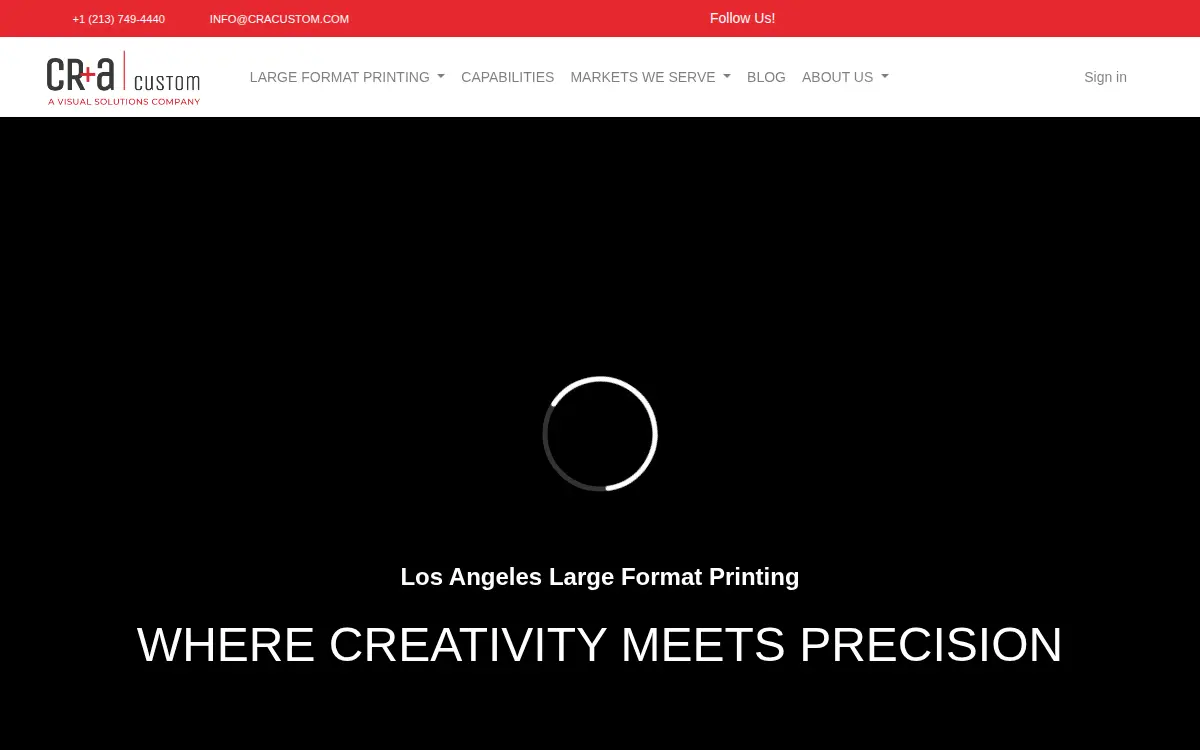 Homepage of C.r. & A. Custom Apparel INC.