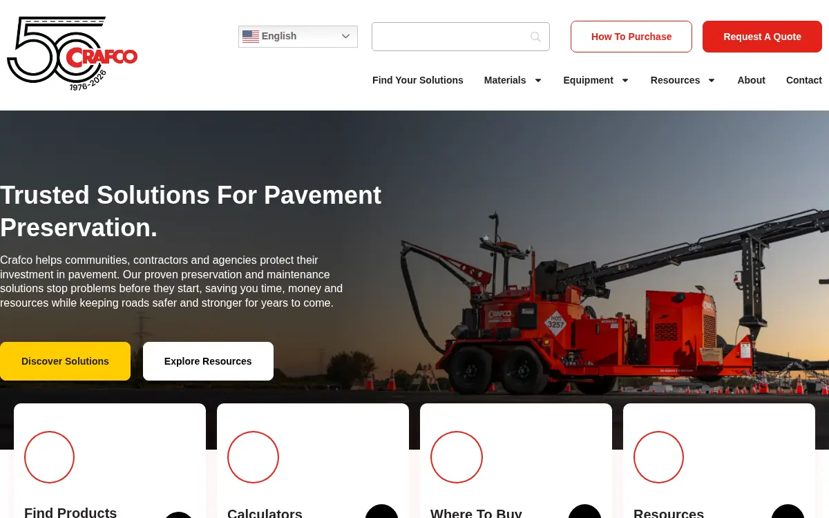 Homepage of Crafco, INC