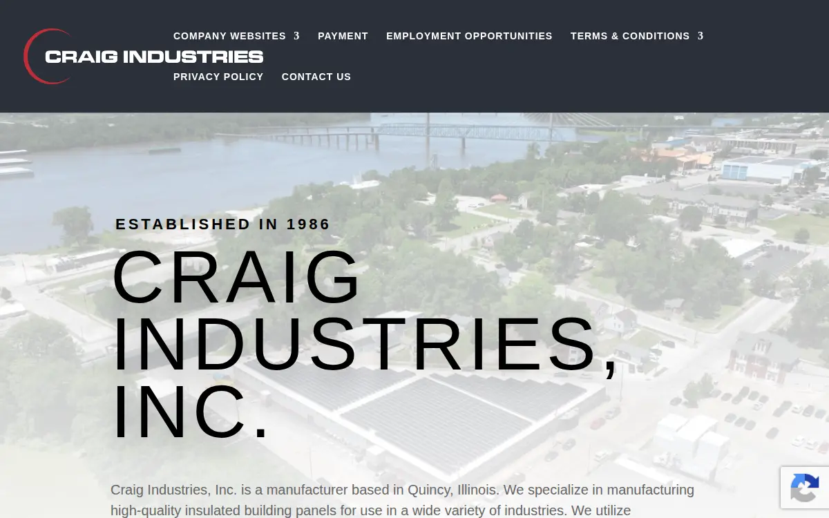 Homepage of Craig Industries, INC.