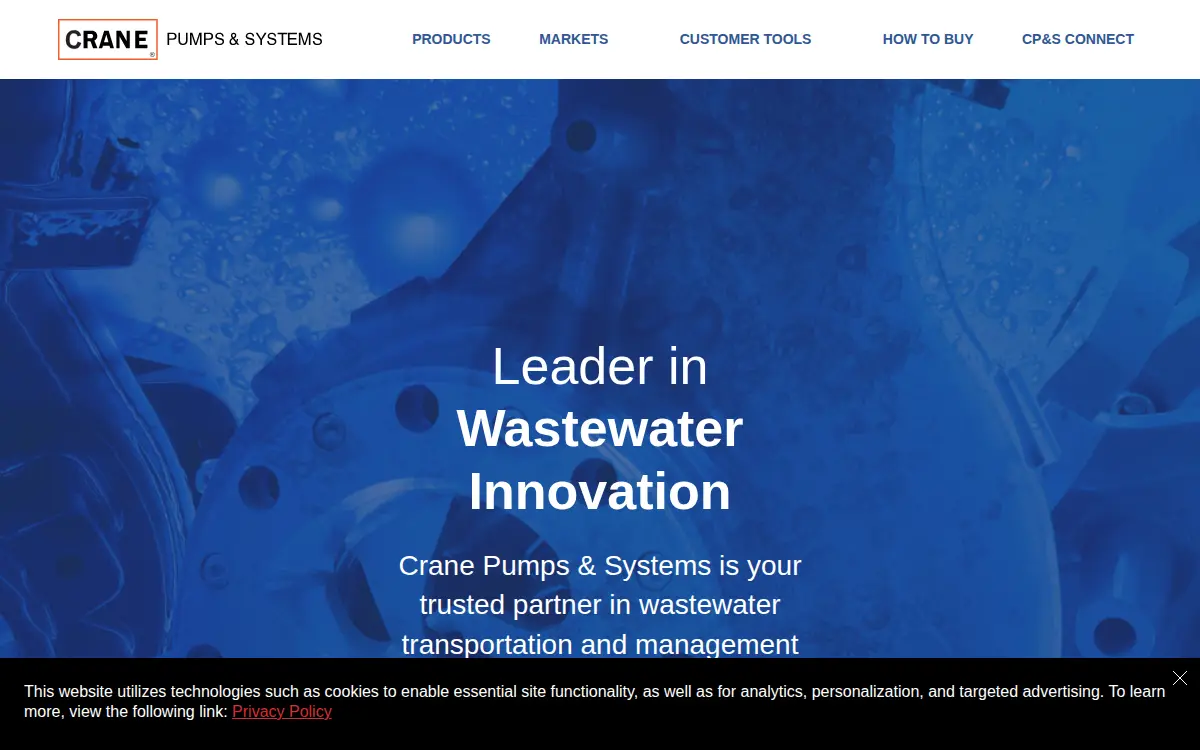 Homepage of Crane Pumps & Systems Pft CORP