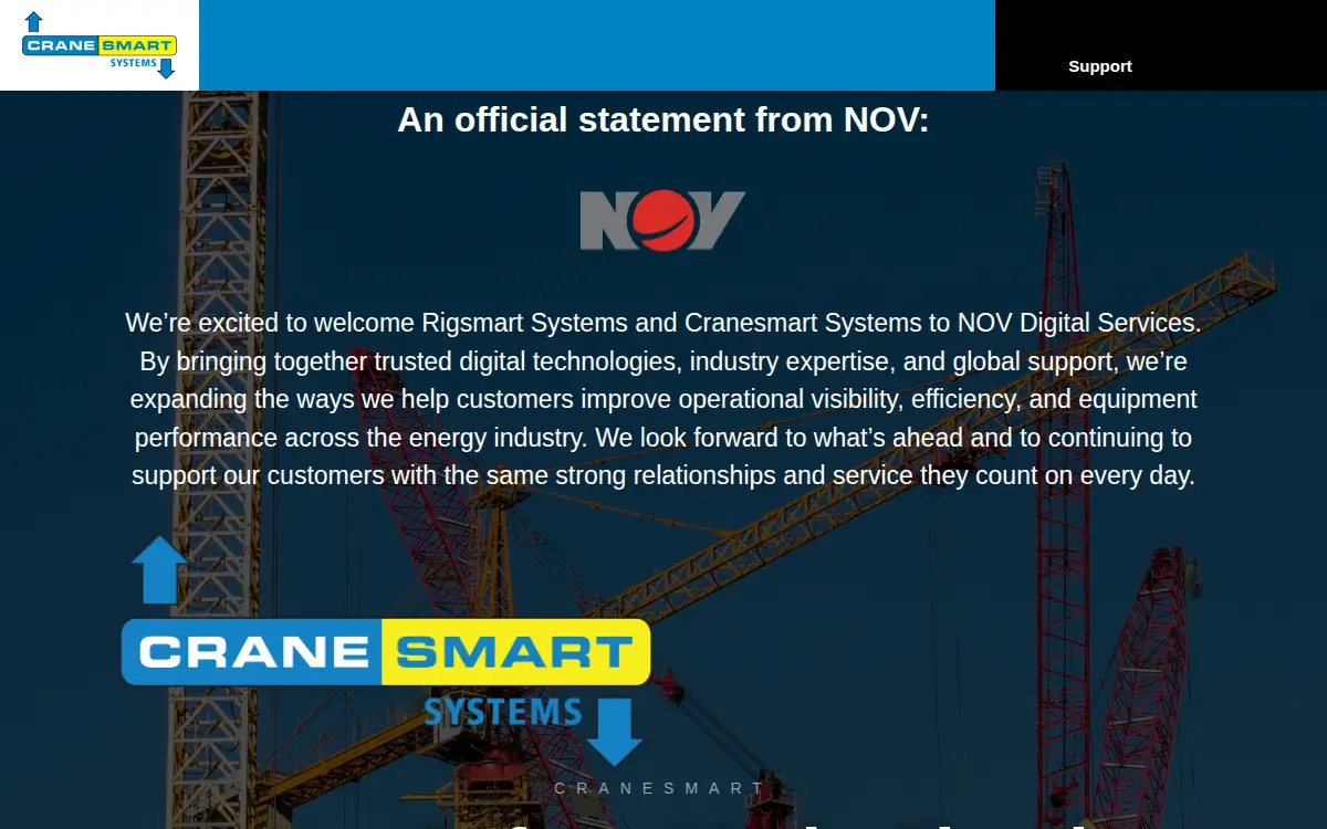 Homepage of Cranesmart America