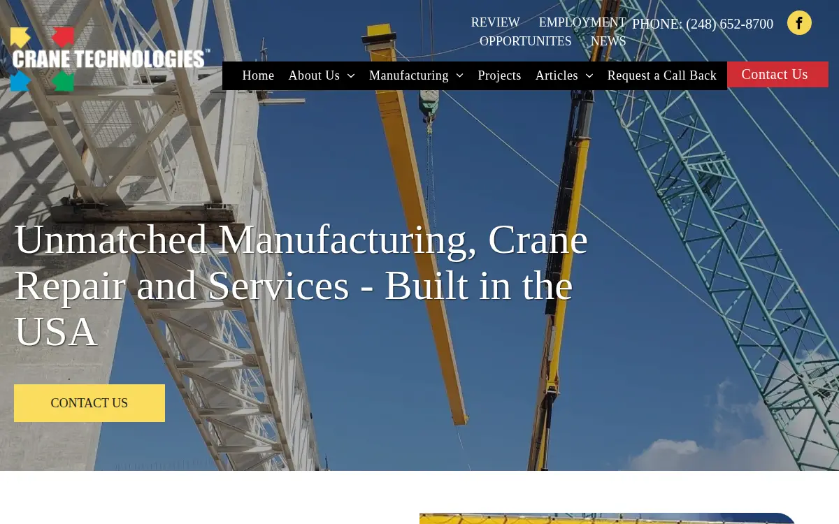 Homepage of Crane Technologies Group, INC.