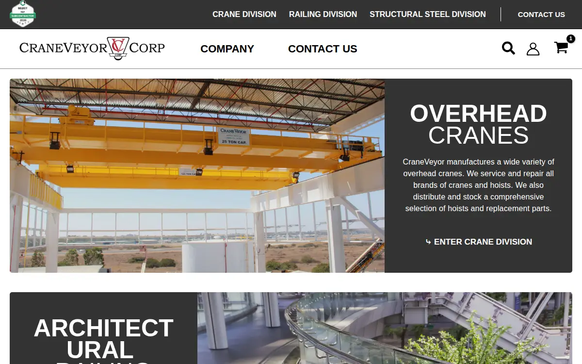 Homepage of Craneveyor CORP