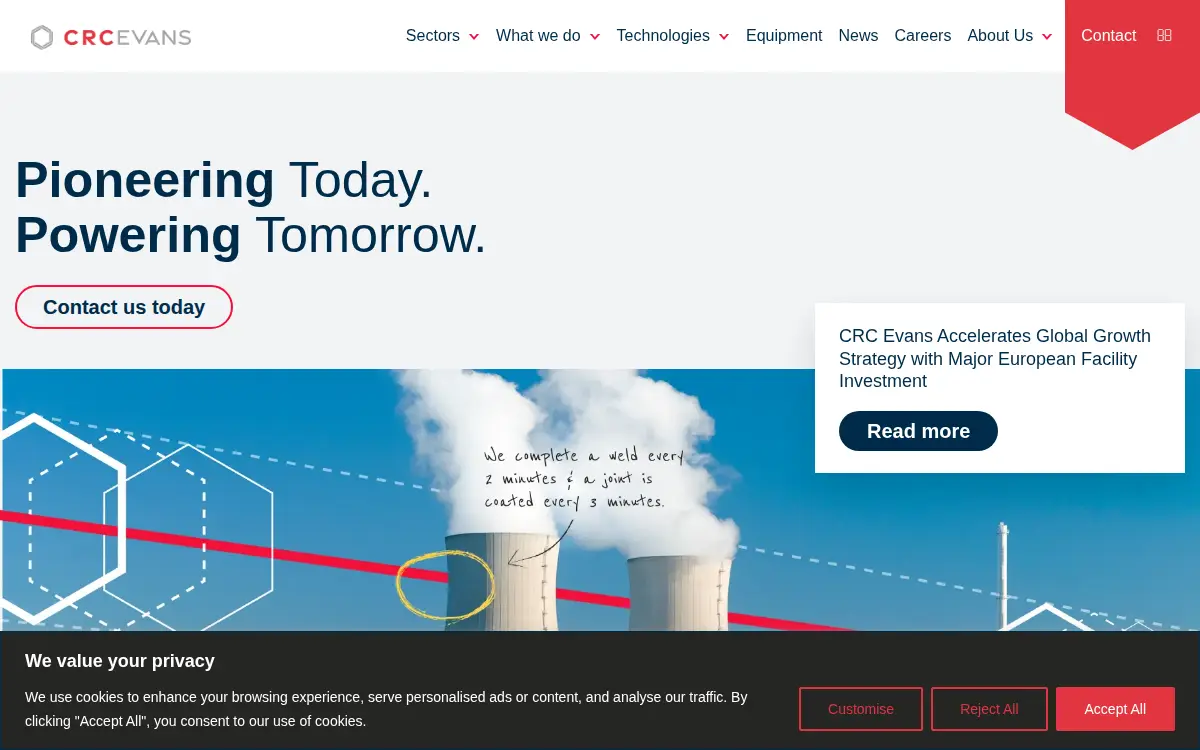 Homepage of Crc Evans Pipeline International INC.