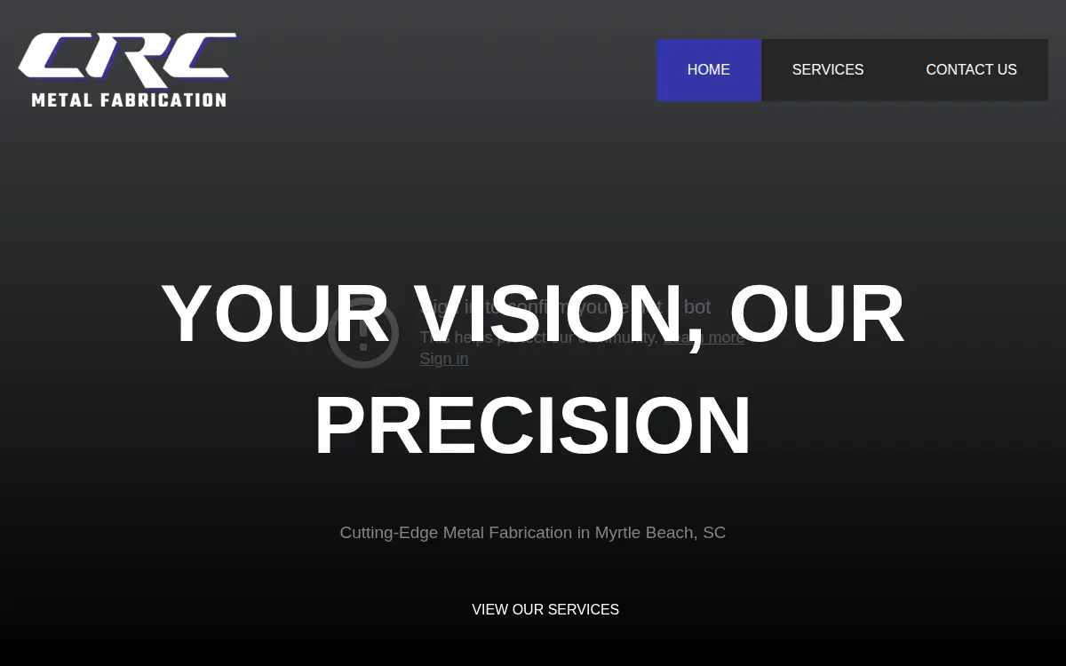 Homepage of Crc Metal Fabrication and Performance Center LLC