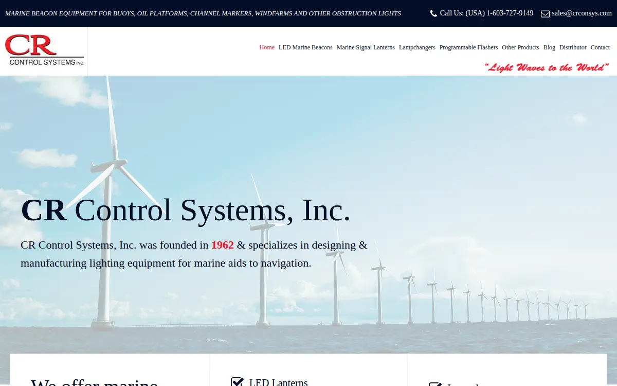Homepage of C-r Control Systems INC