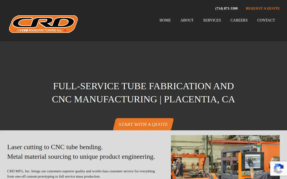 Homepage of Crd Mfg, INC