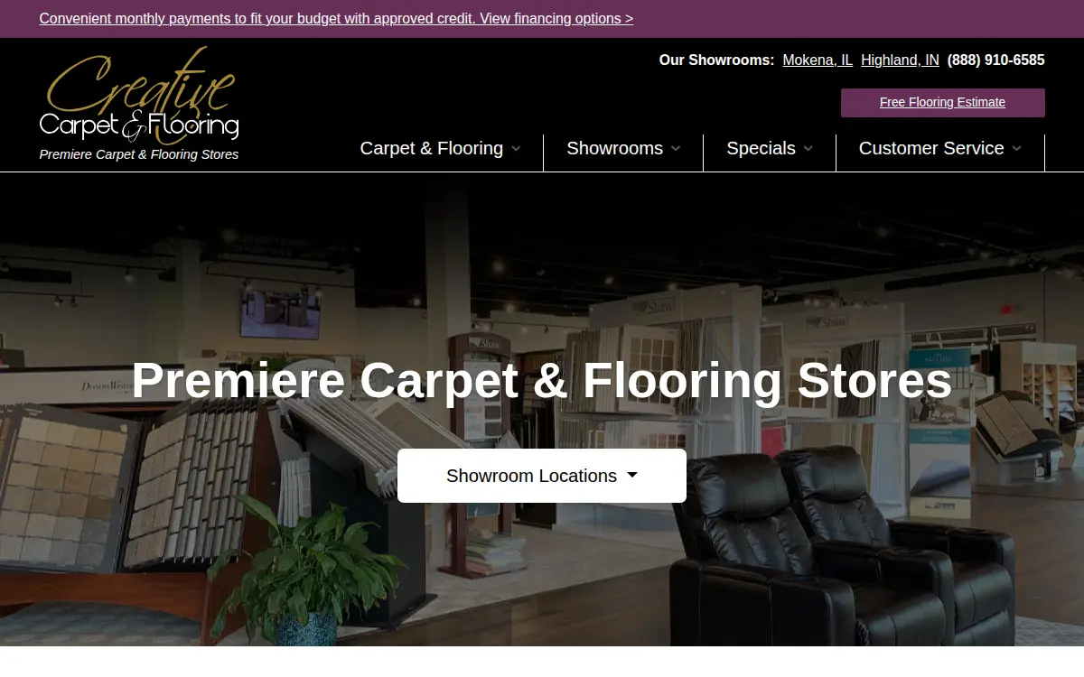 Homepage of Ccf Commercial Flooring, INC.