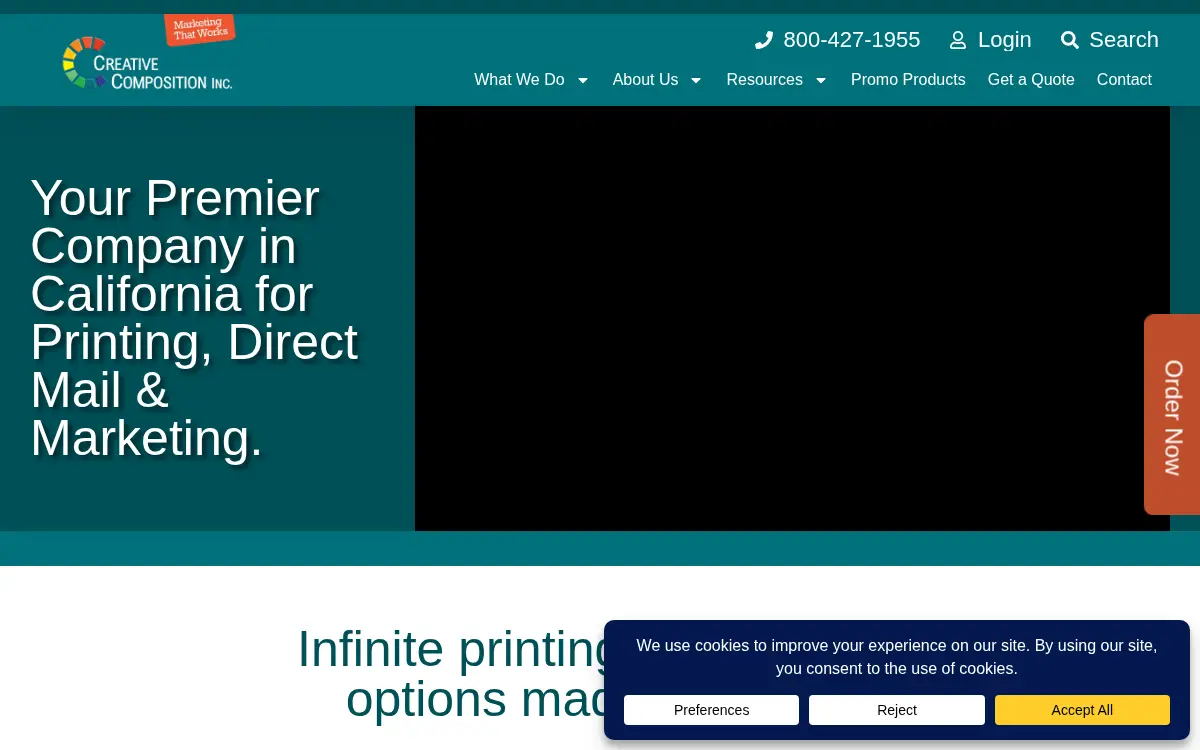 Homepage of Creative Composition, INC.