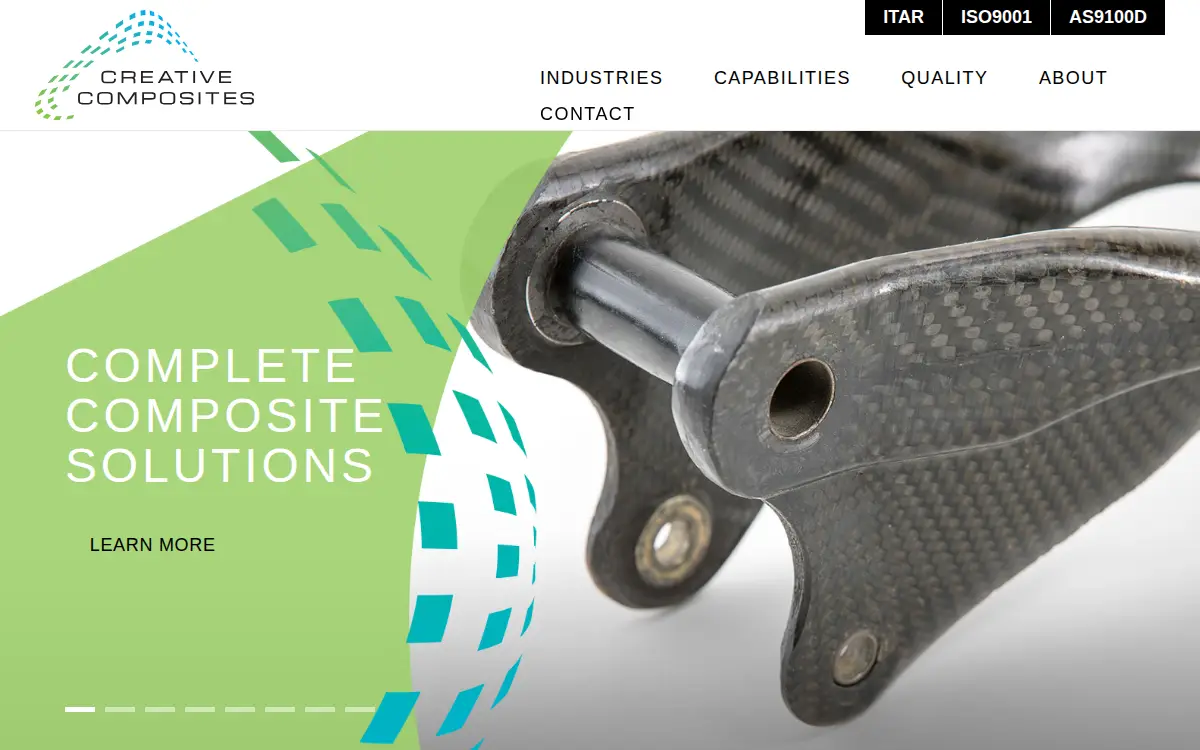 Homepage of Creative Composites, INC.