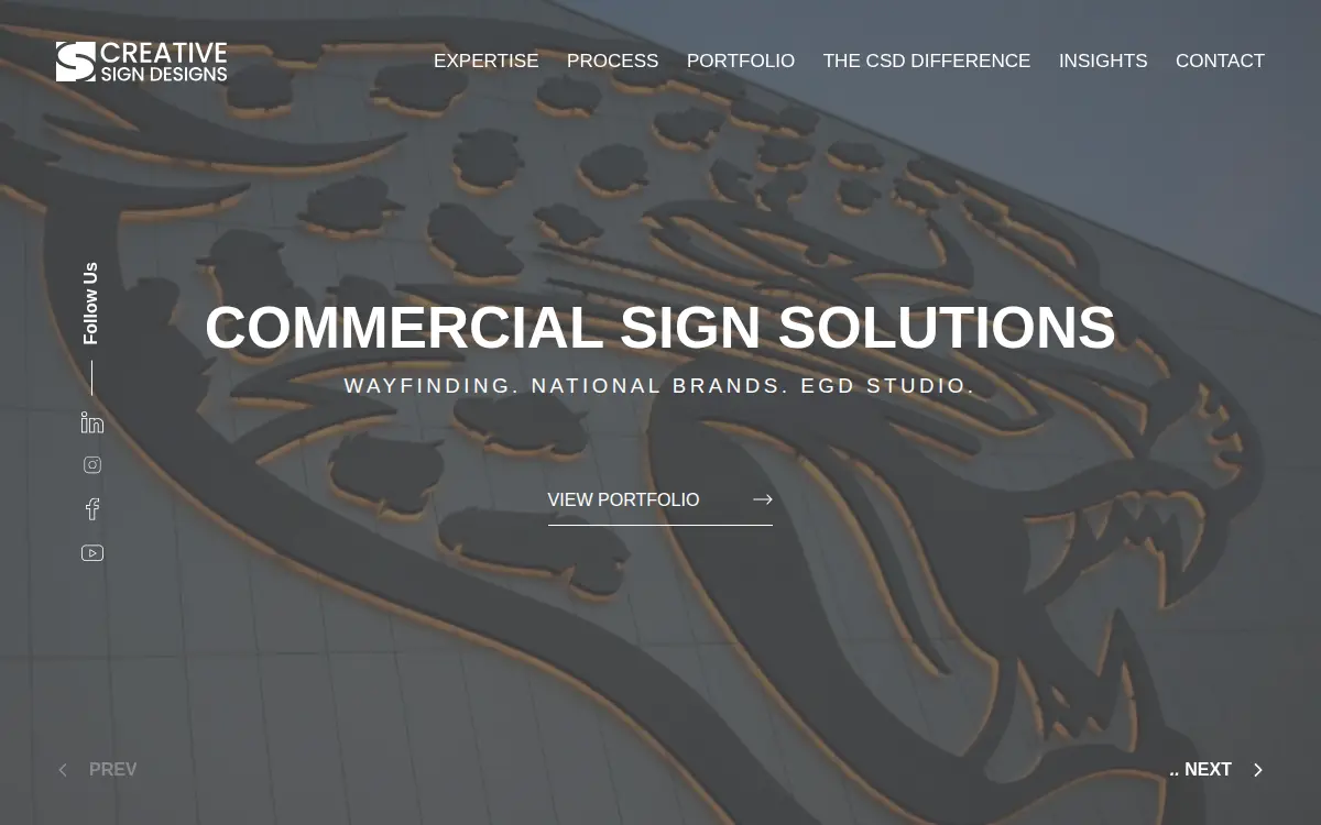 Homepage of Creative Sign Designs, LLC