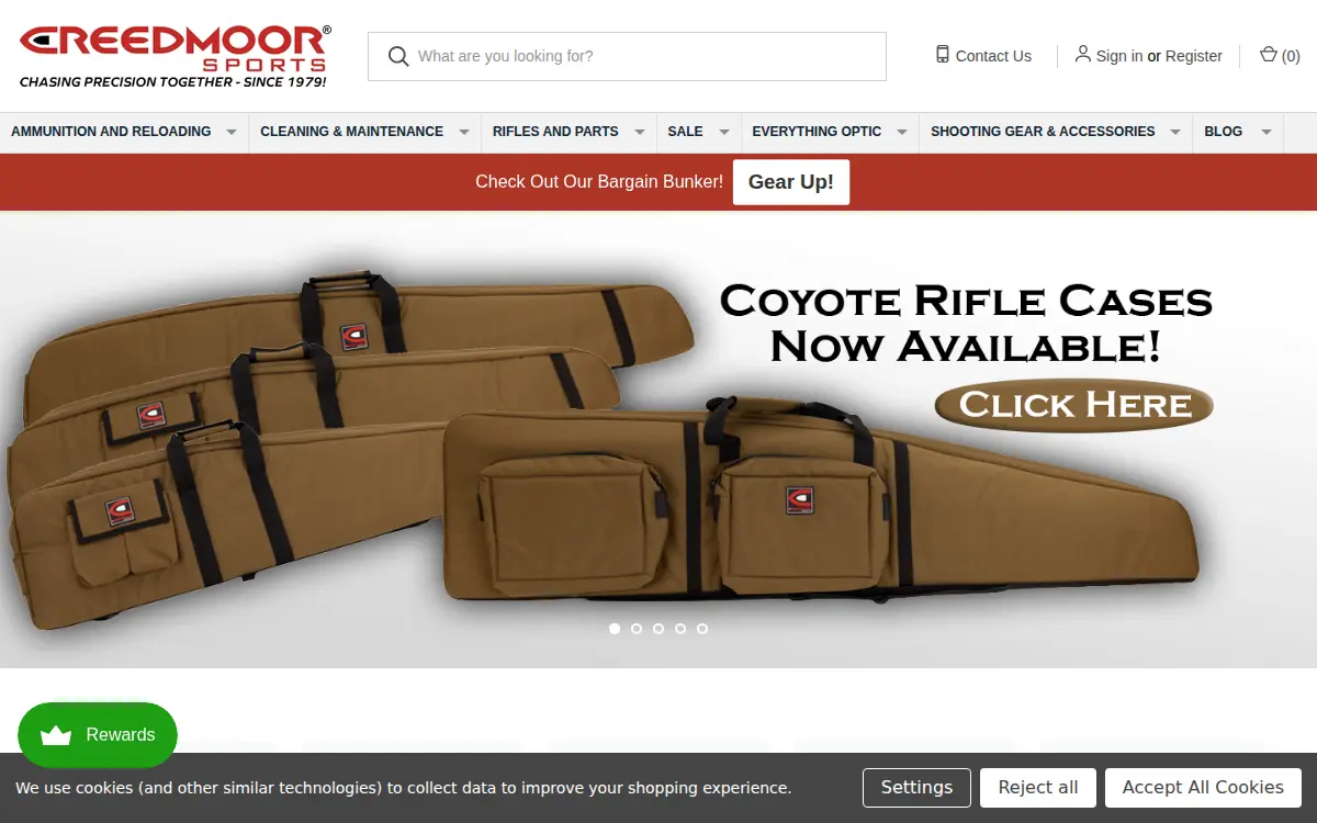 Homepage of Creedmoor Sports Incorporated