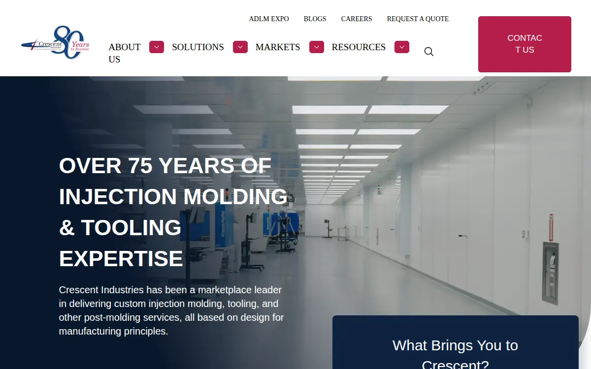 Homepage of Crescent Industries INC