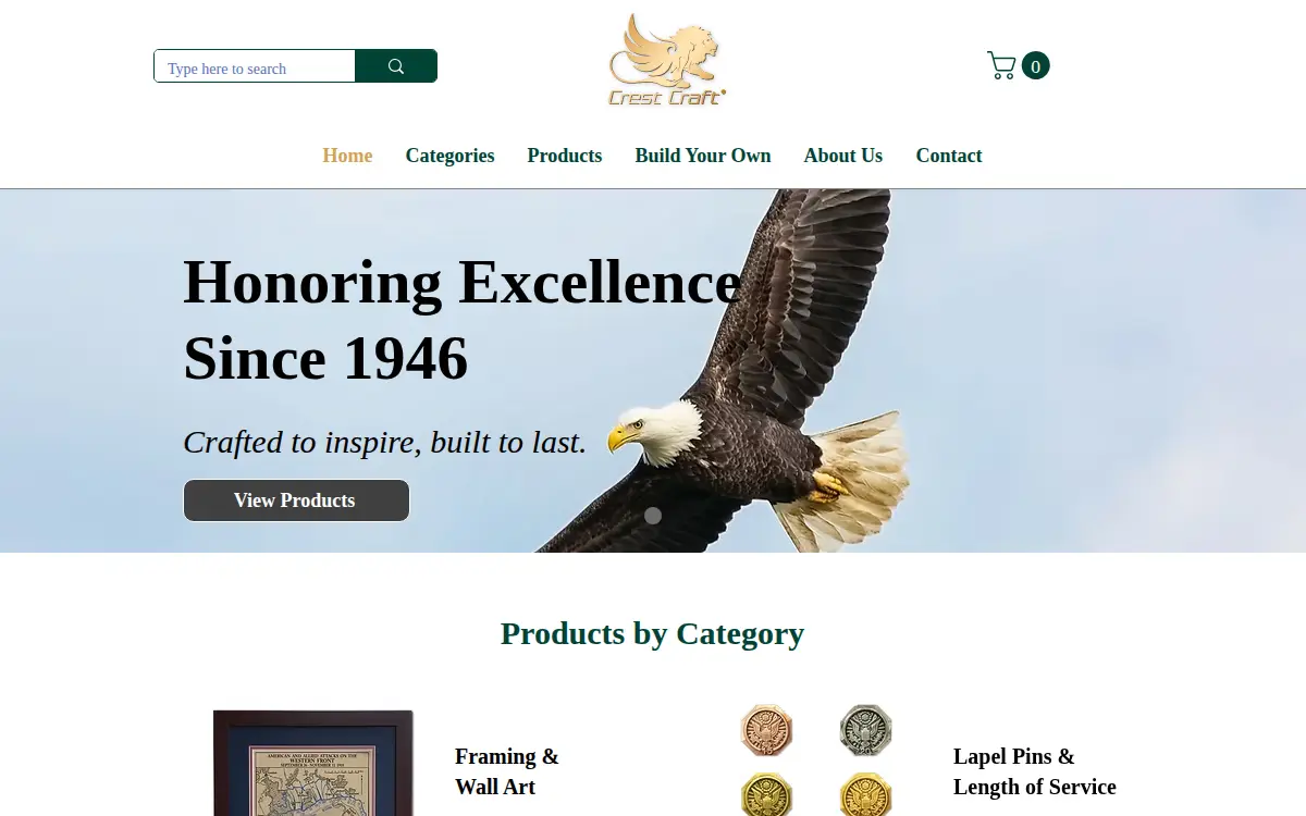 Homepage of Crest Craft CO