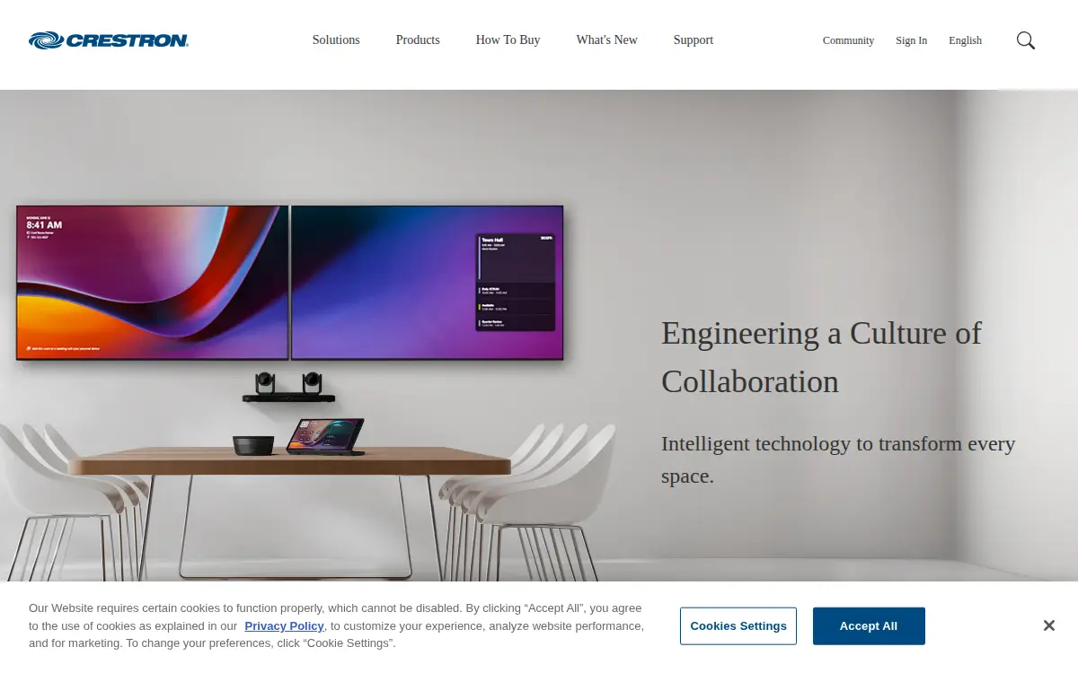 Homepage of Crestron Electronics, INC.