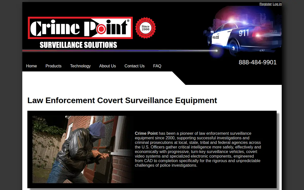 Homepage of Crime Point, INC