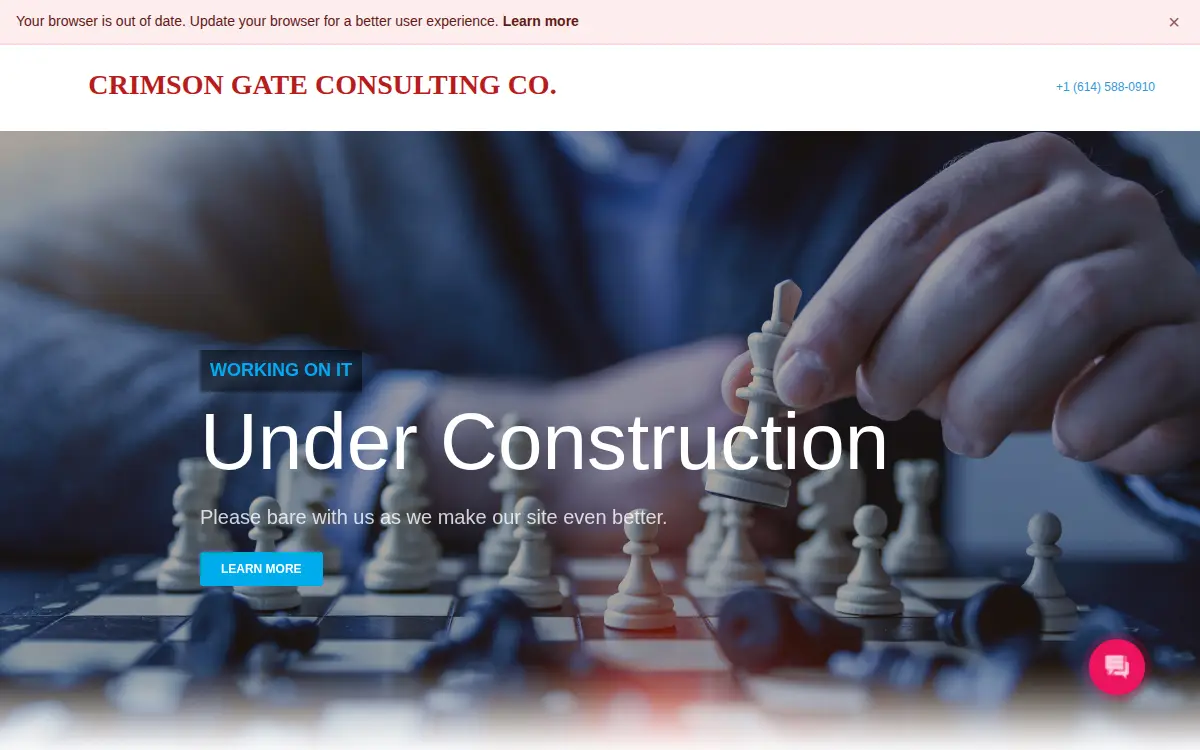 Homepage of Crimson Gate Consulting CO