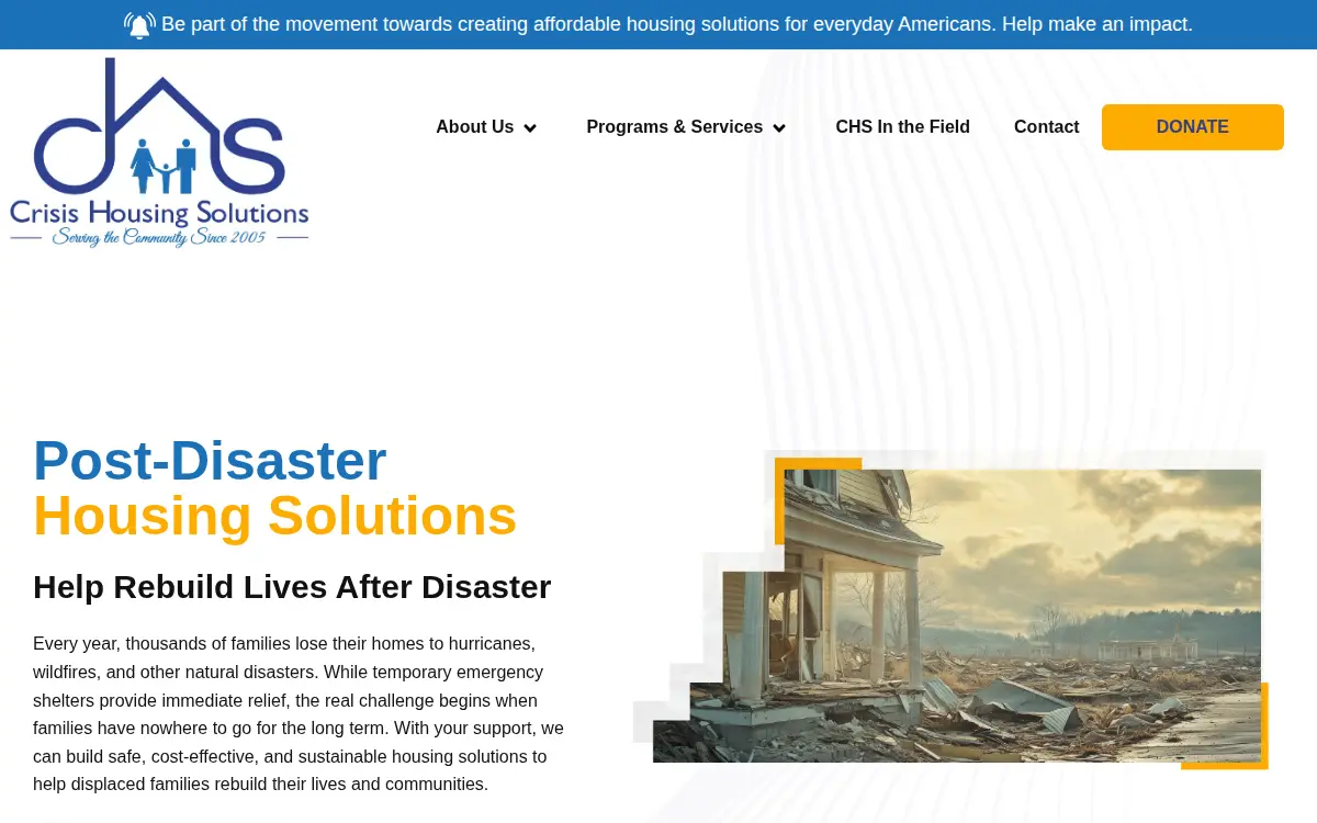 Homepage of Adopt a Hurricane Family, INC