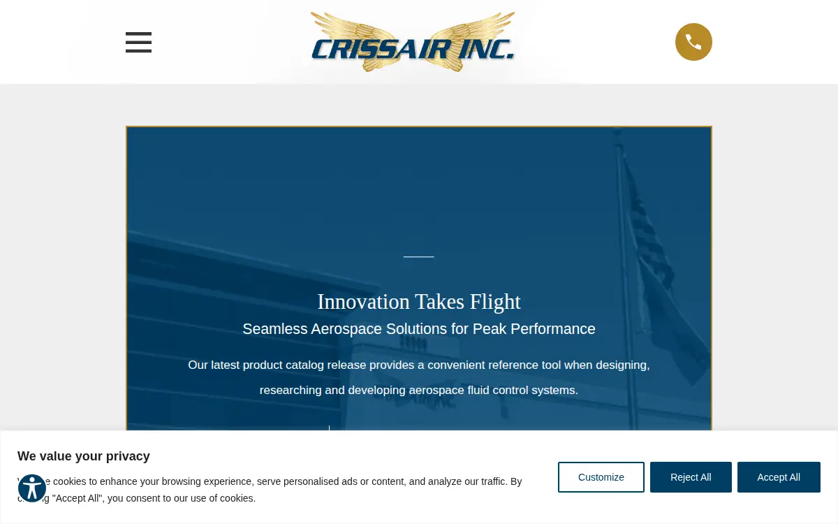 Homepage of Crissair INC