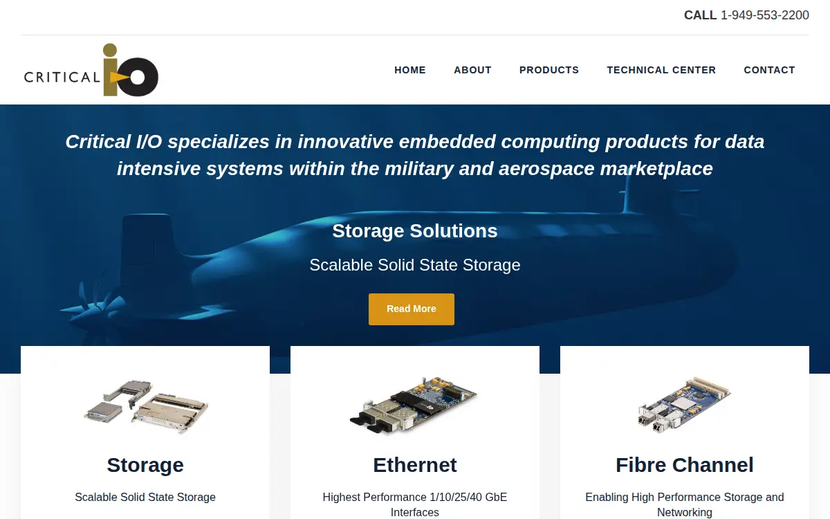 Homepage of Critical Io, LLC