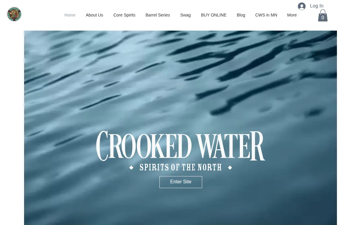 Homepage of Crooked Water Spirits LLC