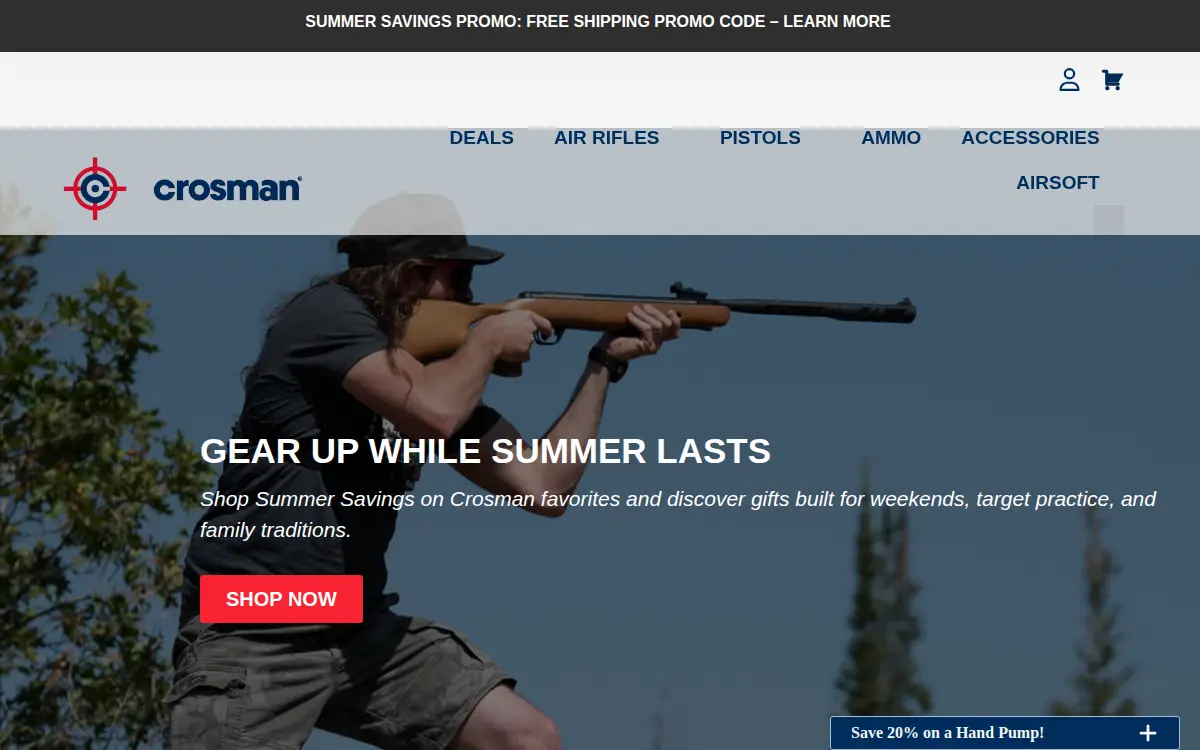 Homepage of Crosman Corporation