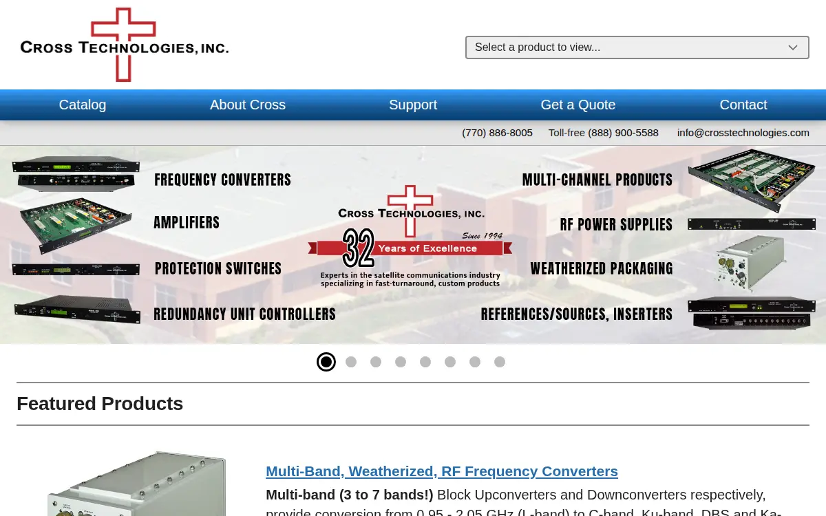Homepage of Cross Technologies INC