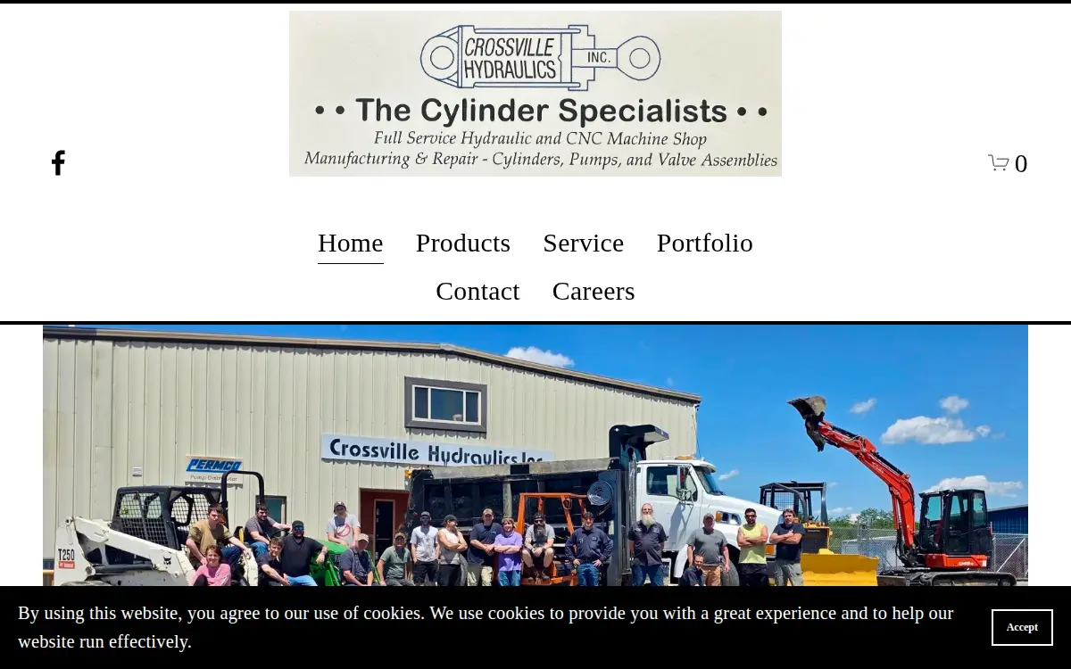 Homepage of Crossville Hydraulics, INC