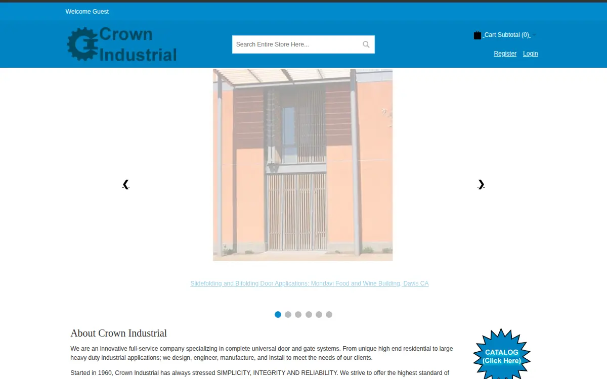 Homepage of R. & L. Crown Equipment, INC.