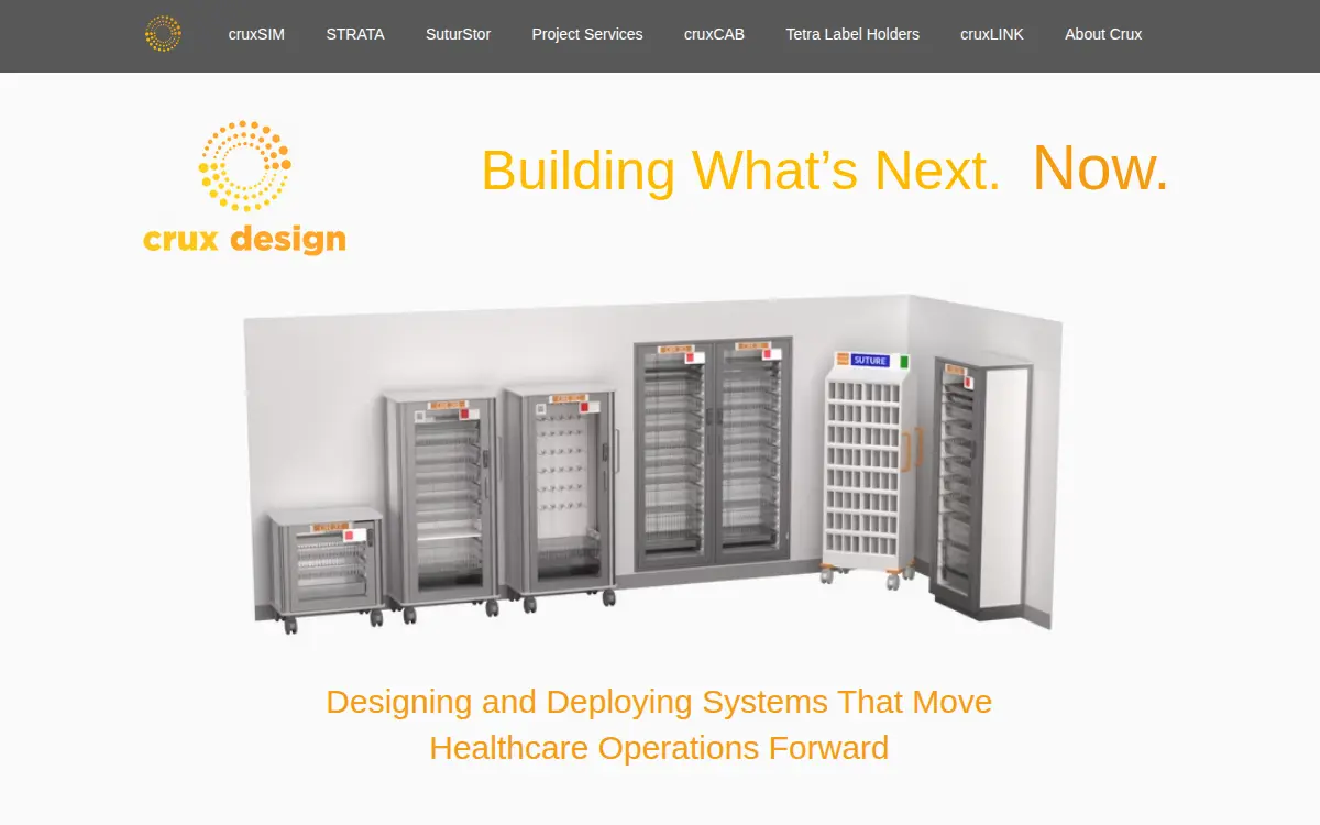 Homepage of Crux Design LLC