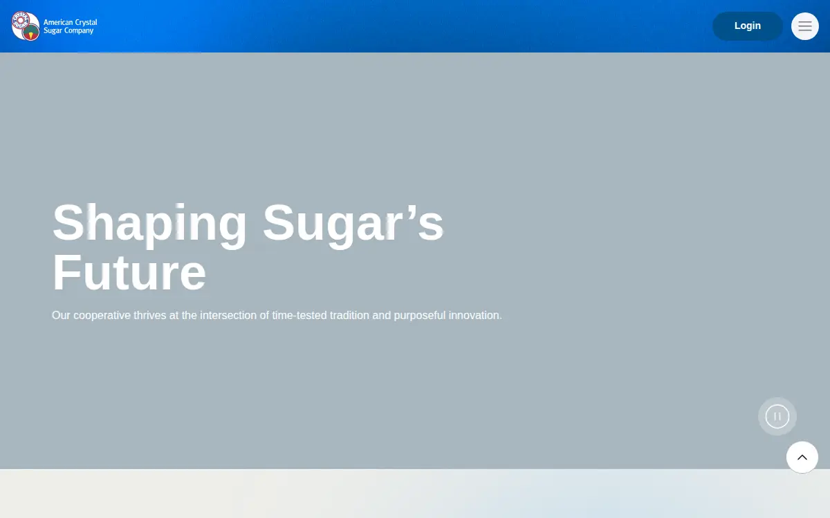 Homepage of American Crystal Sugar Company