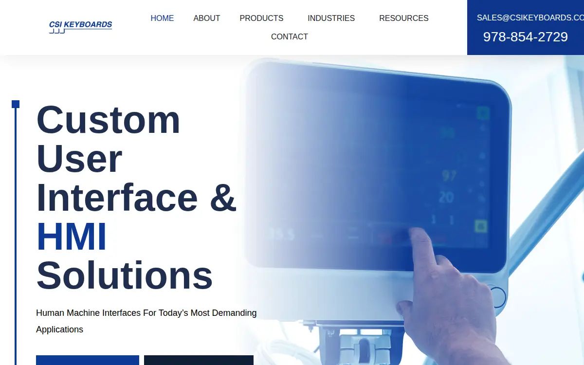 Homepage of Csi Keyboards, INC
