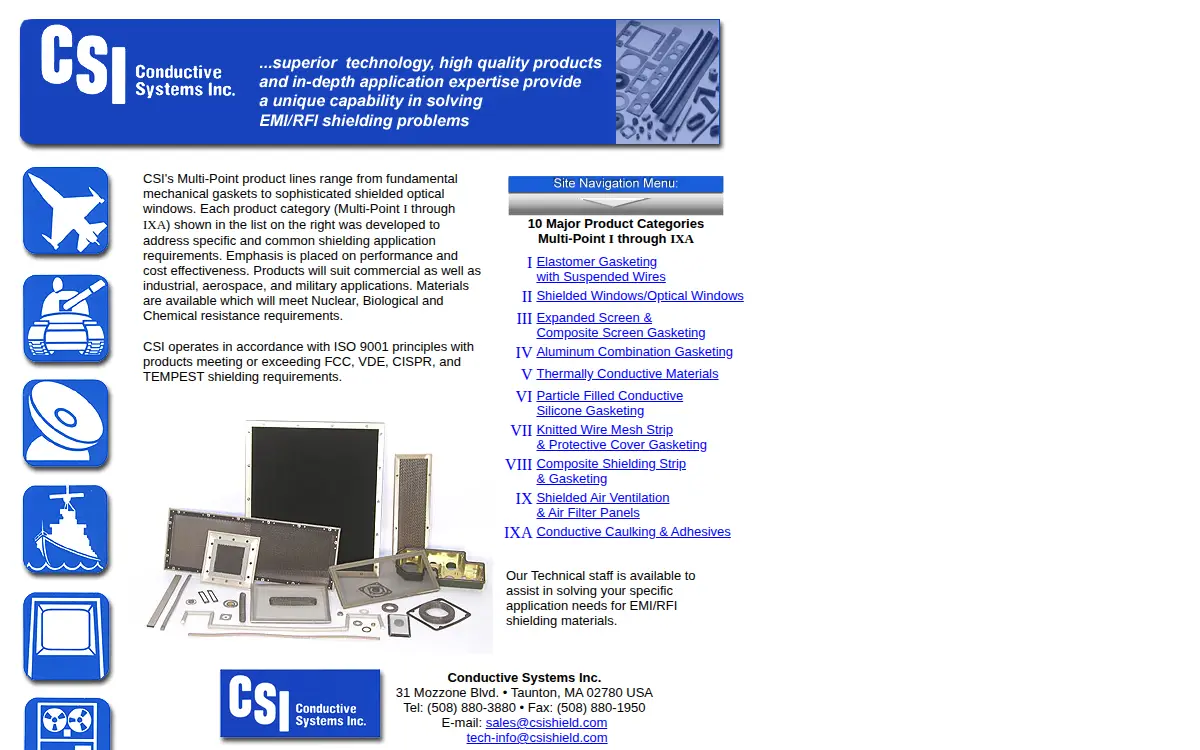 Homepage of Conductive Systems, INC.