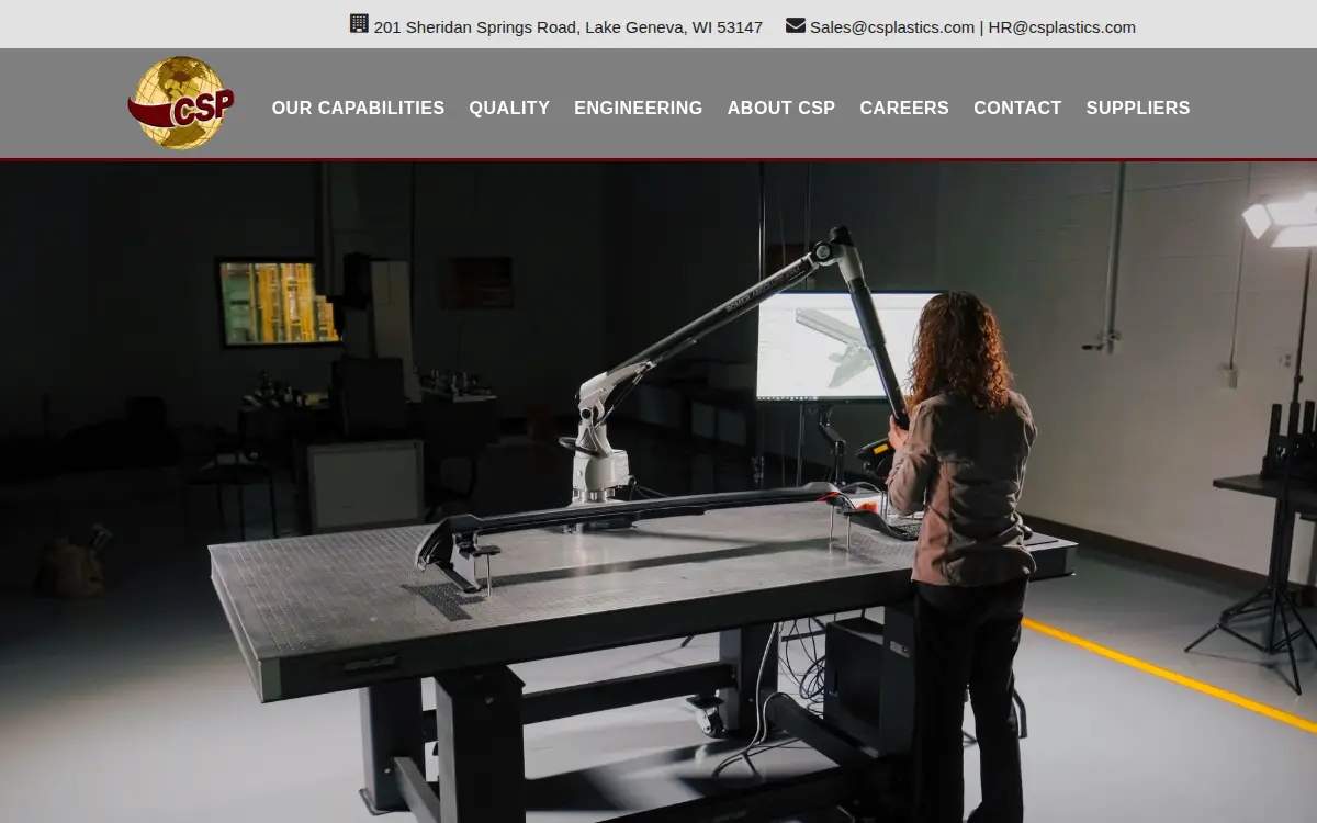 Homepage of Custom Service Plastics, INC.