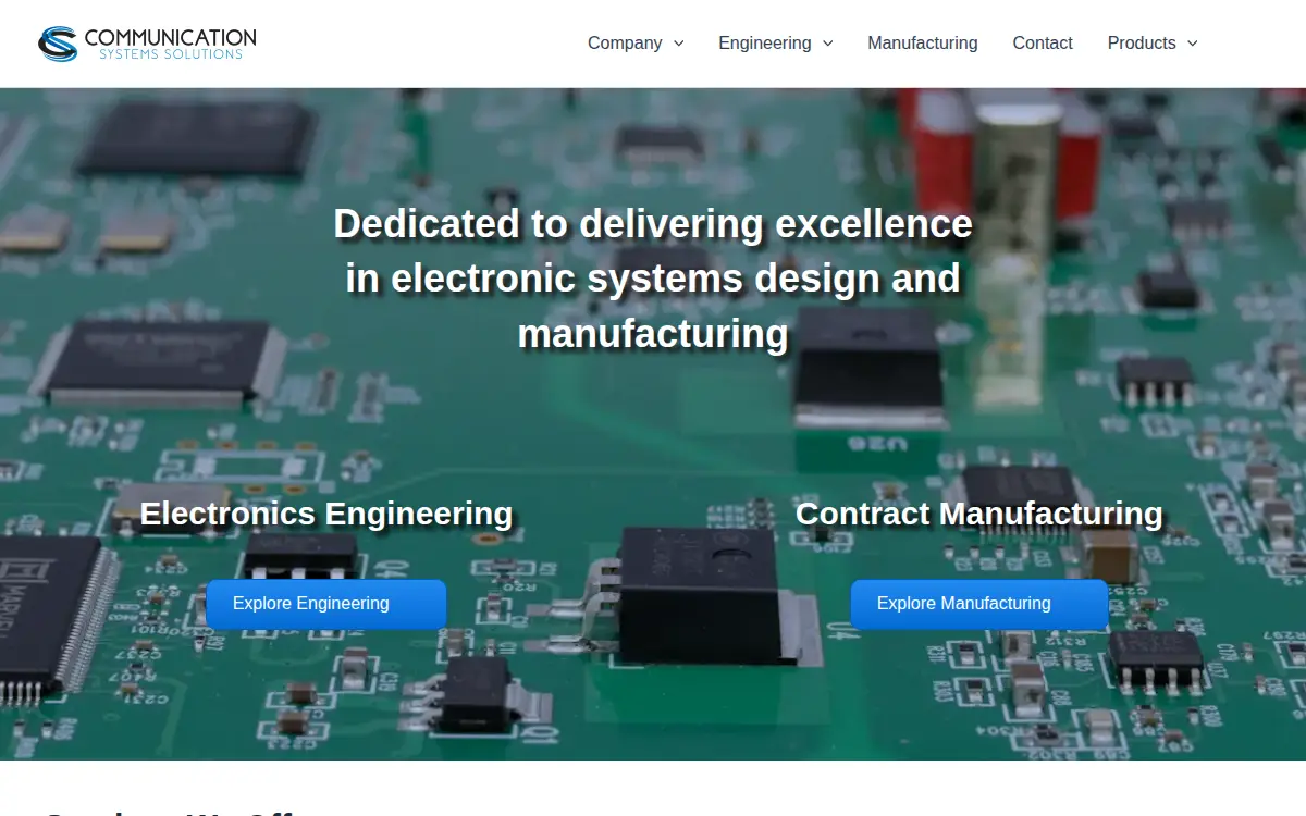 Homepage of Communication Systems Solutions, INC.