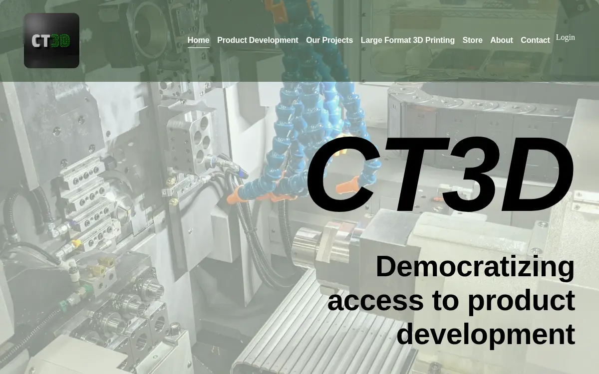 Homepage of Ct3d LLC