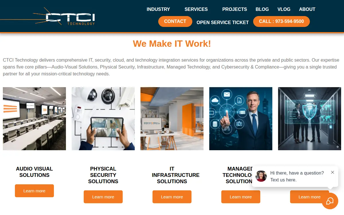 Homepage of Commercial Technology Contractors, INC.