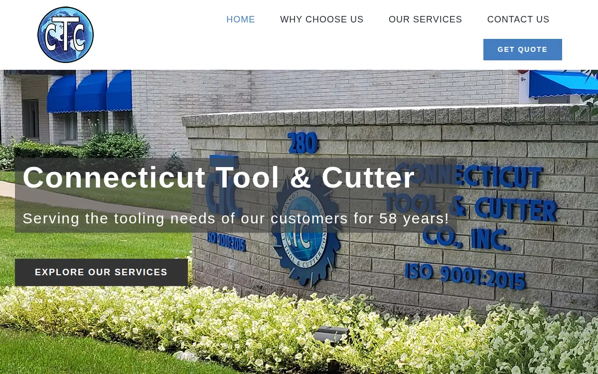 Homepage of Connecticut Tool & Cutter Company