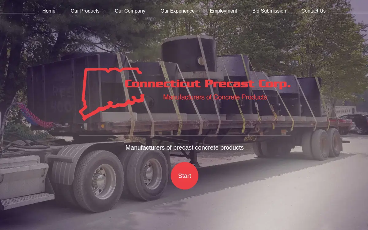 Homepage of Connecticut Precast Corporation