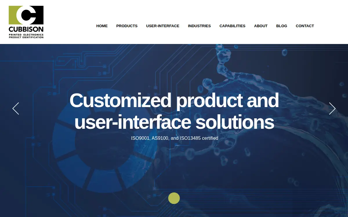 Homepage of The Cubbison Company