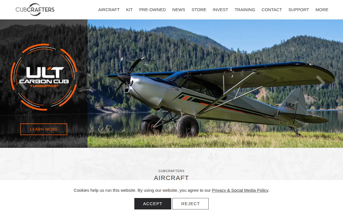 Homepage of Cub Crafters, INC.