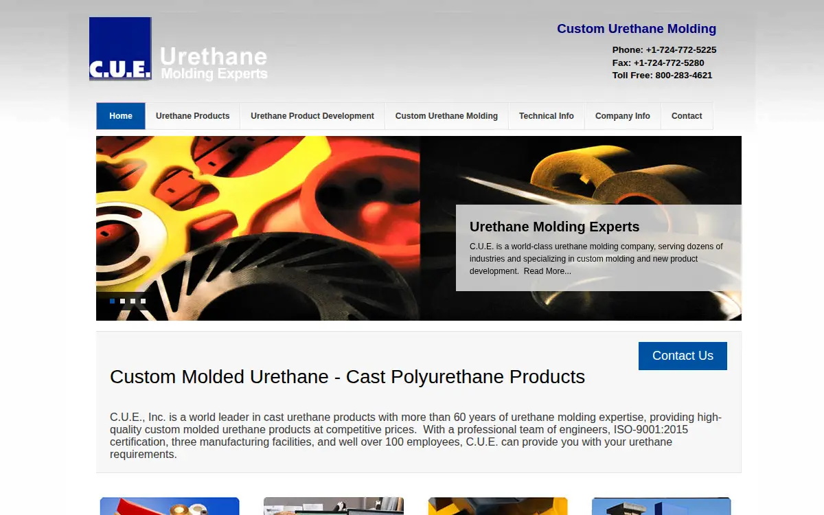 Homepage of Cue INC